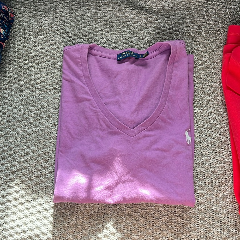 3 100% cotton women’s shirts. 2 Tommy Hilfiger and 1 POLO Ralph Lauren